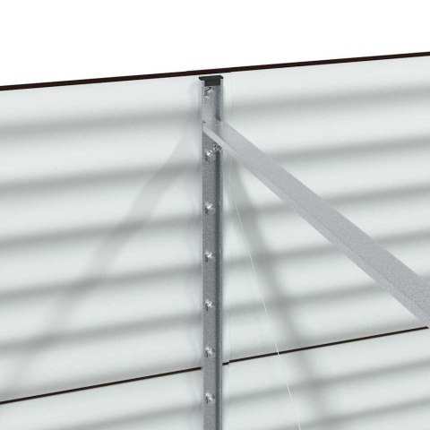 Podniesiony grządka Brązowy 400 x 80 x 81 cm Stal