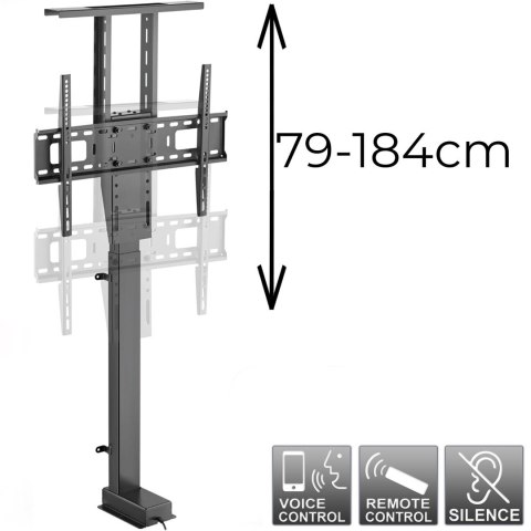 MACLEAN UCHWYT ELEKTRYCZNY WYSUWANY DO TV, TUYA, 37''-80'', VESA 600X400, MAX 60KG MC-866T