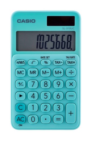 CASIO Kalkulator kieszonkowy SL-310UC-GN BOX, 10-cyfrowy, 70x118mm, kartonik, zielony