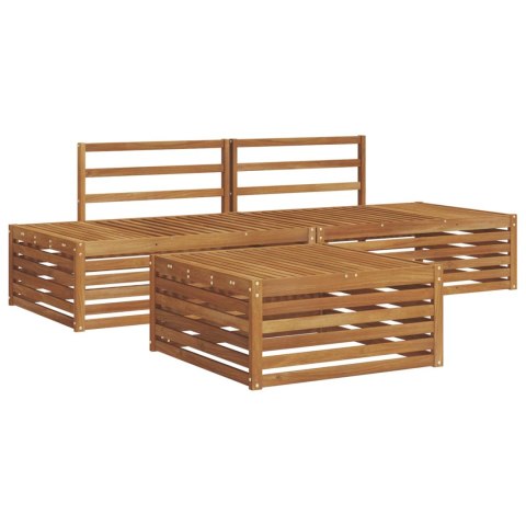Zestaw sof na zewnątrz 3 Sztuka Naturalny Lite Drewno Akacji