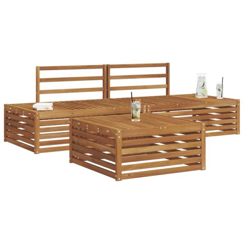 Zestaw sof na zewnątrz 3 Sztuka Naturalny Lite Drewno Akacji