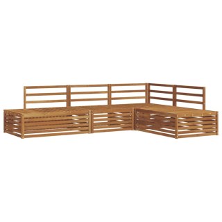 Zestaw sof na zewnątrz 4 Sztuka Naturalny Lite Drewno Akacji