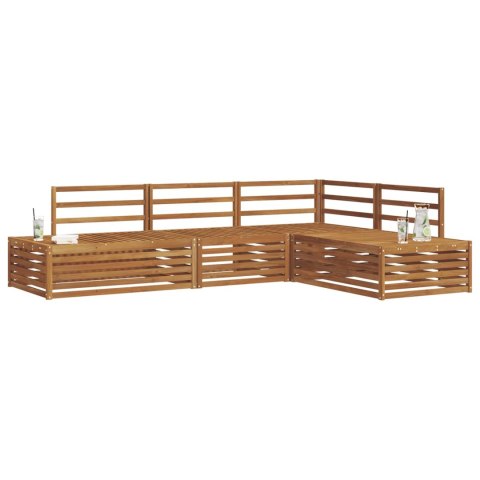 Zestaw sof na zewnątrz 4 Sztuka Naturalny Lite Drewno Akacji