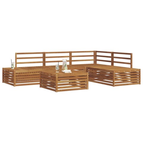 Zestaw sof na zewnątrz 5 Sztuka Naturalny Lite Drewno Akacji