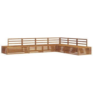 Zestaw sof na zewnątrz 6 Sztuka Naturalny Lite Drewno Akacji