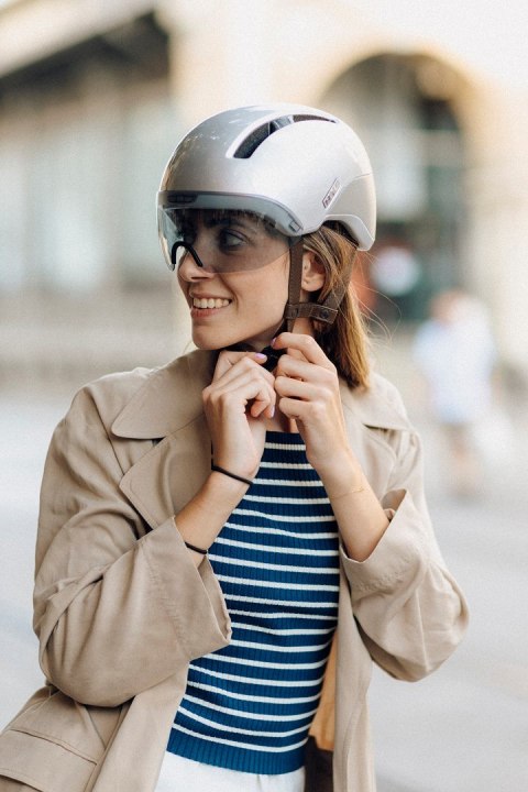 Kask Rowerowy HJC CALIDO PLUS Srebrny PEARL GREYISH SILVER r.L