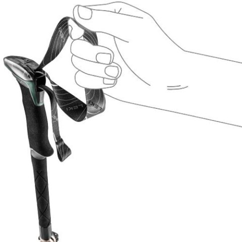 Kije trekkingowe LEKI TR MAKALU FX, 110-130cm zielone
