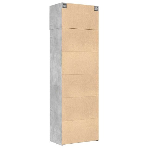 Szafka, szarość betonu, 70x42,5x225 cm, materiał drewnopochodny