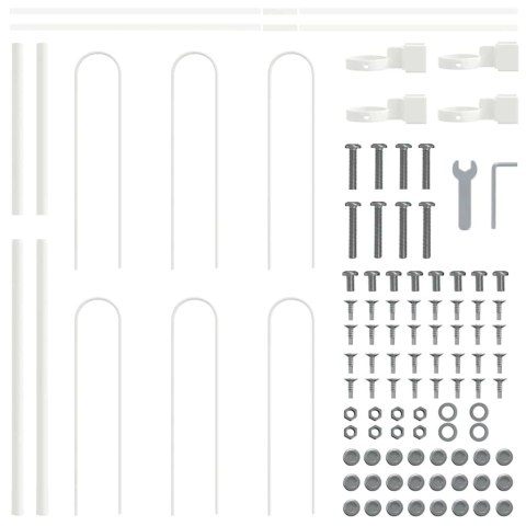 Ogrodzenie Ogrodowe 5 pcs Biały 8,5 x 1 m