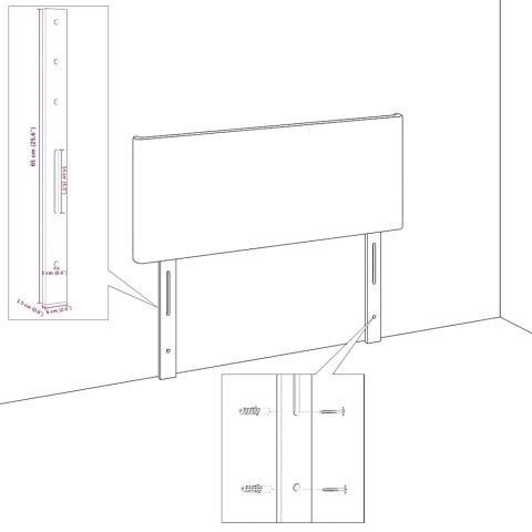 Ramka łóżka Z zagłówkiem Niebieski 200 x 200 cm tkanina