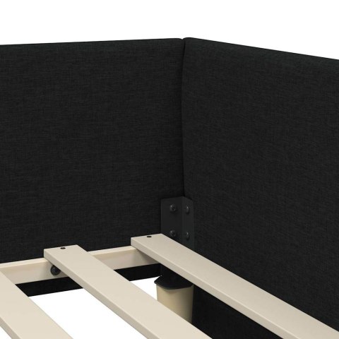 Rama Łóżka Narożnego z Materacem 2 pcs Zielony tkanina