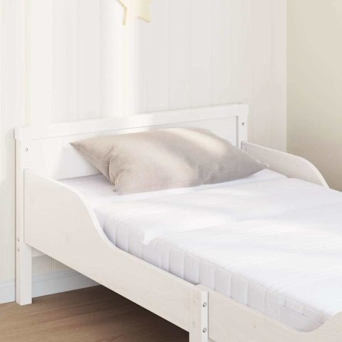 Ramka łóżka z materacem Biały 80 x 200 cm Lite drewno sosnowe