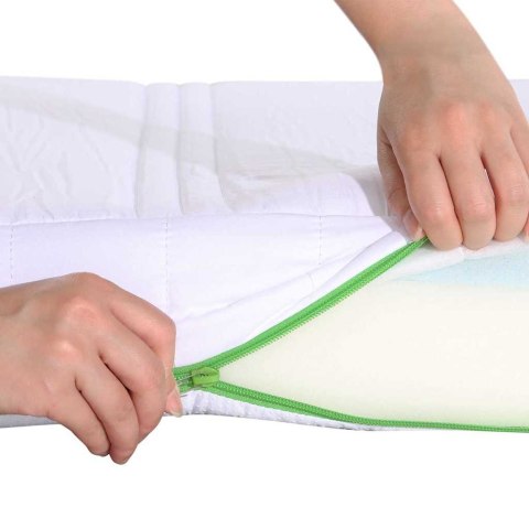 Ramka łóżka z materacem Biały 80 x 200 cm Lite drewno sosnowe