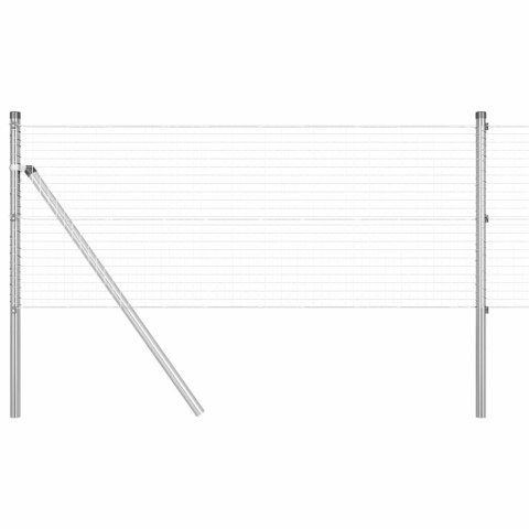 Słupek ogrodzeniowy. Srebrny 100 x 0,4 m (siatka 25 x 25 mm)