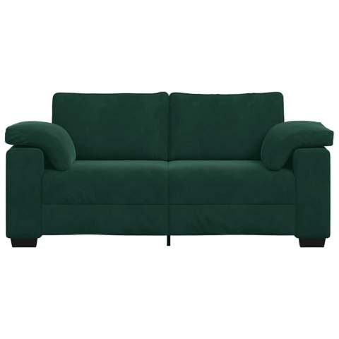 Sofa dwuosobowa, ciemnozielona, 180x77x82 cm, aksamit