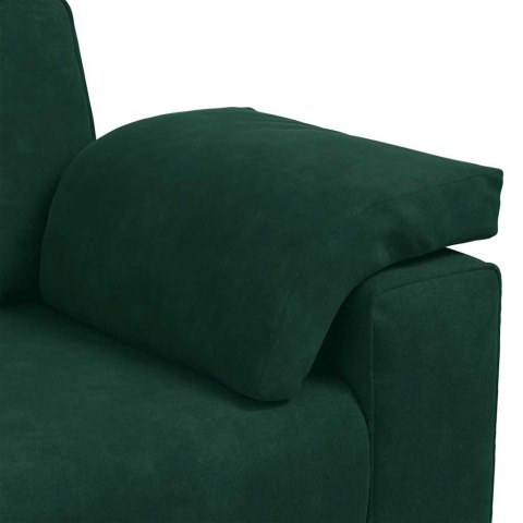Sofa dwuosobowa, ciemnozielona, 180x77x82 cm, aksamit