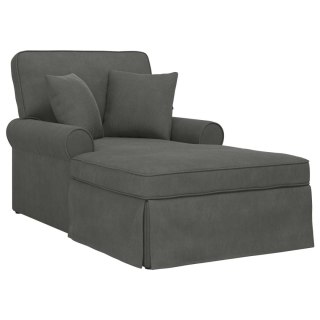 Chaise Lounge z Fartuszkiem z poduszką 3 pcs Ciemnoszary