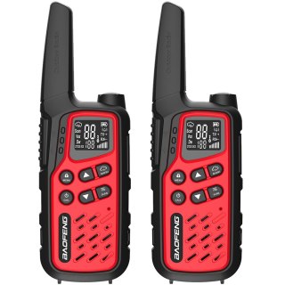 Krótkofalówka Baofeng BF-T25E czerwona, 2 sztuki