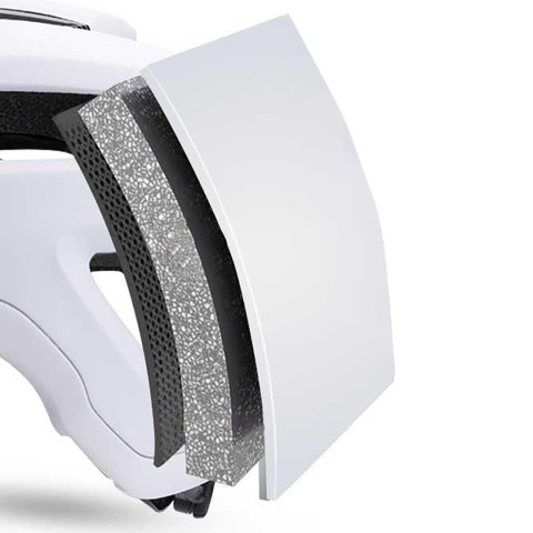 Kask rowerowy MTB z odpinanym daszkiem lekki 57-62 cm - czarno-biały