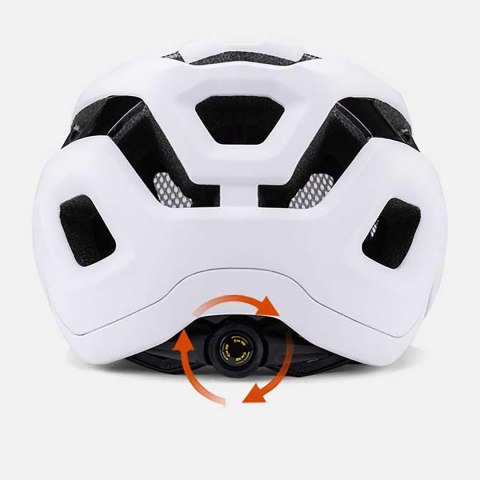 Kask rowerowy MTB z odpinanym daszkiem lekki 57-62 cm - czarno-biały