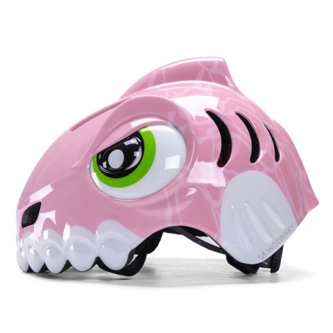 Kask rowerowy dziecięcy 52-56 cm - różowy dinozaur