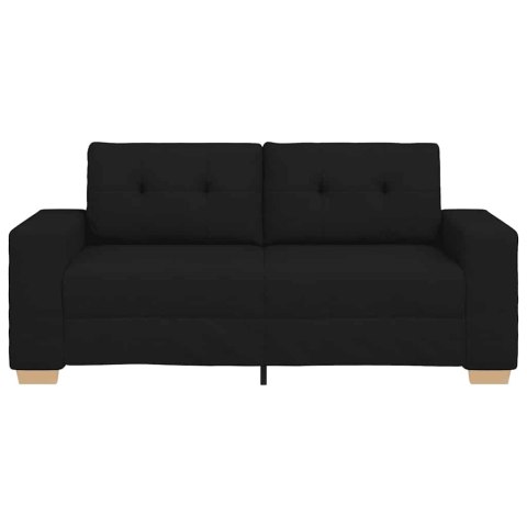 Sofa dwuosobowa, czarna, 180x77x82 cm, tkanina