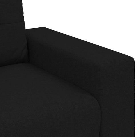 Sofa dwuosobowa, czarna, 180x77x82 cm, tkanina
