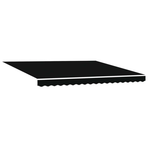 Markiza zwijana Czarny 4 × 3 m Canvas i Aluminium