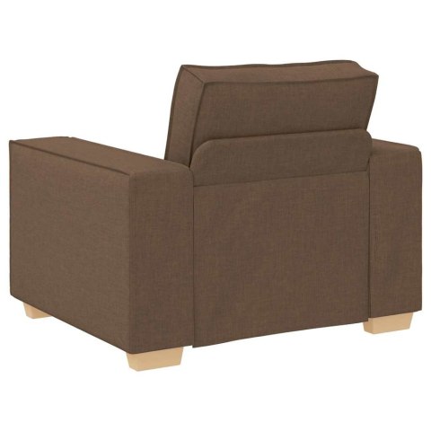 Sofa 3 pcs Brązowy 220 x 80 x 84 cm Tkanina lniana