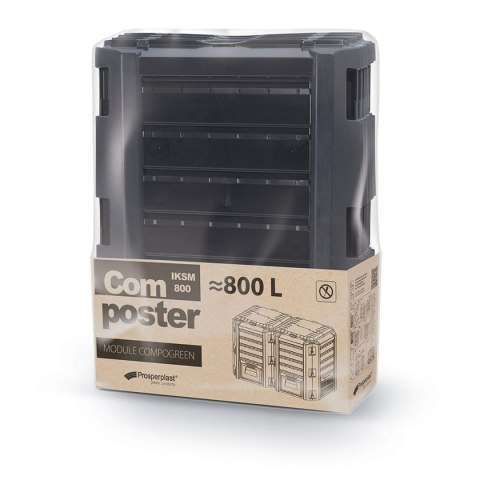 KOMPOSTOWNIK OGRODOWY EKOBAT SEGMENTOWY MODULE COMPOGREEN CZARNY 800L