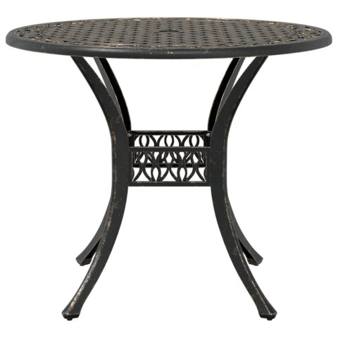 3-częściowy zestaw mebli bistro, brązowy, odlewane aluminium