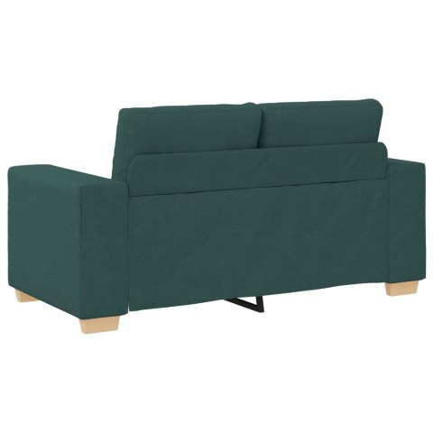 Sofa 3 pcs Ciemna zieleń 221 x 80 x 80 cm Tkanina lniana