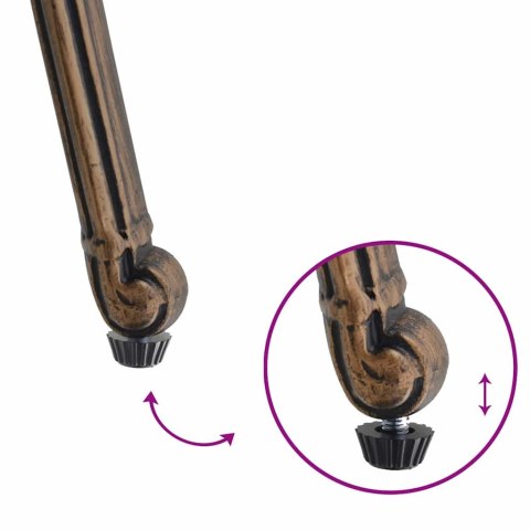 Zestaw do jadalni w ogrodzie 5 pcs kolor bronzu Aluminium
