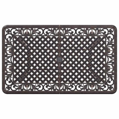 Zestaw do jadalni w ogrodzie 7 pcs kolor bronzu Aluminium