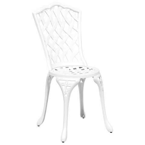 Zestaw do jadalni w ogrodzie 5 pcs Biały Aluminium