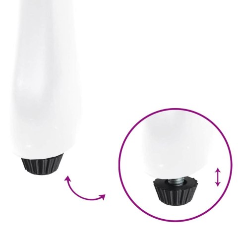Zestaw do jadalni w ogrodzie 5 pcs Biały Aluminium