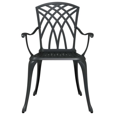 Zestaw do jadalni w ogrodzie 5 pcs Czarny Aluminium