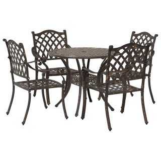 Zestaw do jadalni w ogrodzie 5 pcs kolor bronzu Aluminium