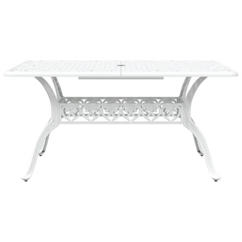 Zestaw do jadalni w ogrodzie 7 pcs Biały Aluminium