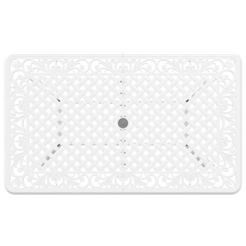 Zestaw do jadalni w ogrodzie 7 pcs Biały Aluminium