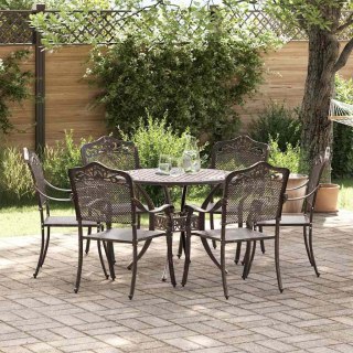 Zestaw do jadalni w ogrodzie 7 pcs kolor bronzu Aluminium