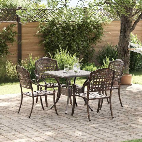 Zestaw stołów ogrodowych 3 pcs kolor bronzu Aluminium odlewane
