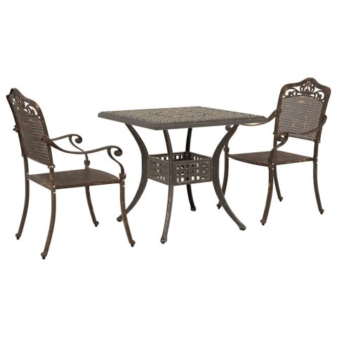 Zestaw stołów ogrodowych 3 pcs kolor bronzu Aluminium odlewane