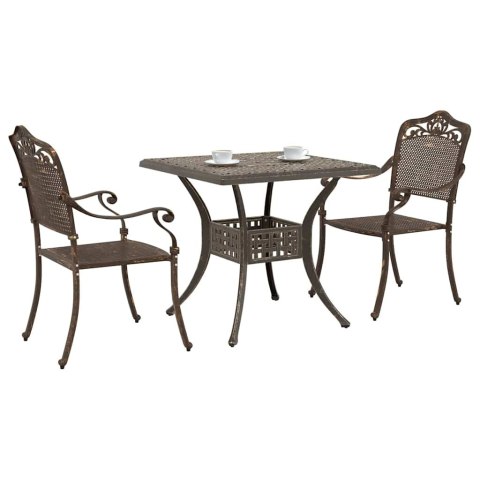 Zestaw stołów ogrodowych 3 pcs kolor bronzu Aluminium odlewane