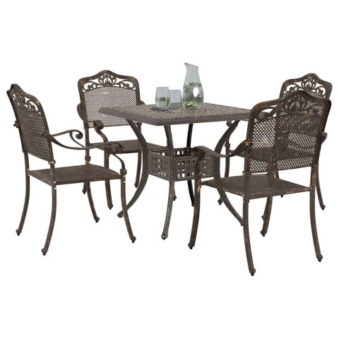 Zestaw stołów ogrodowych 5 pcs kolor bronzu Aluminium odlewane