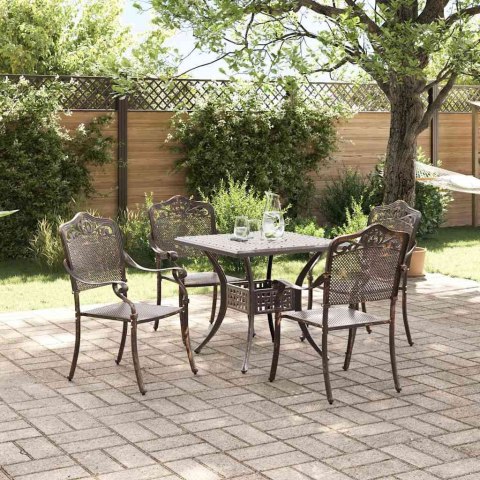 Zestaw stołów ogrodowych 5 pcs kolor bronzu Aluminium odlewane