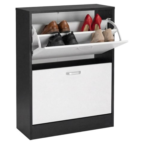 Szafka na buty ZEFIR BLACK/WHITE