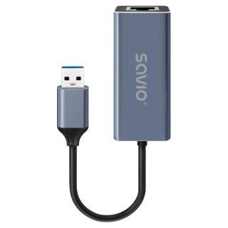 Kabel adapter Savio AK-83 USB-A 3.1 Gen1 - RJ-45 Gigabit Ethernet