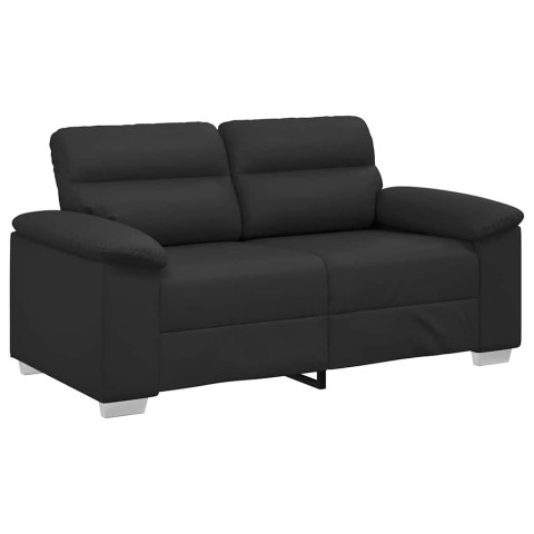 Sofa 2-osobowa czarna 160x81x84 cm ze skóry ekologicznej