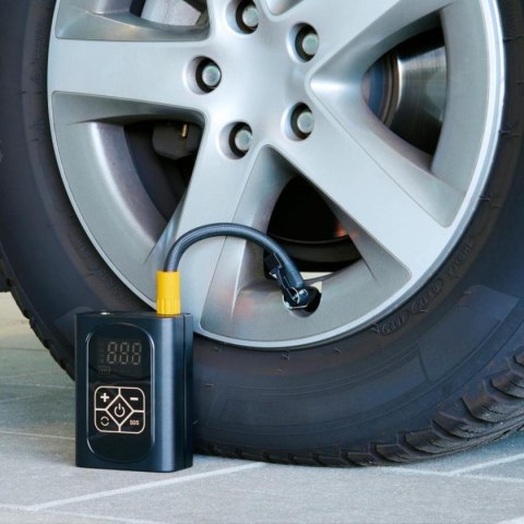 KOMPRESOR SAMOCHODOWY DUNLOP 150 PSI CYFROWA SPRĘŻARKA Z FUNKCJĄ POWERBANK